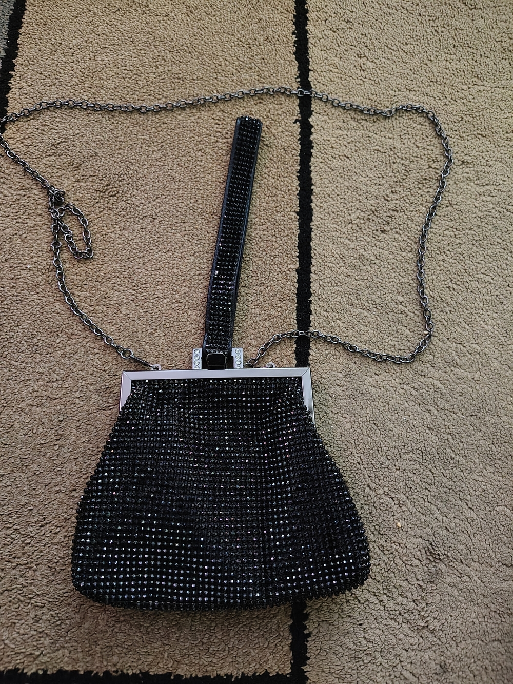 Unk Black Crystal Mini Crossbody Bag